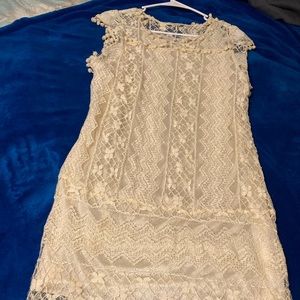 Cream Lacey top/ dress